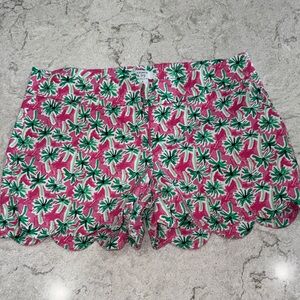 Crown & Ivy Pink and Green Palm Tree shelby Shorts size 2